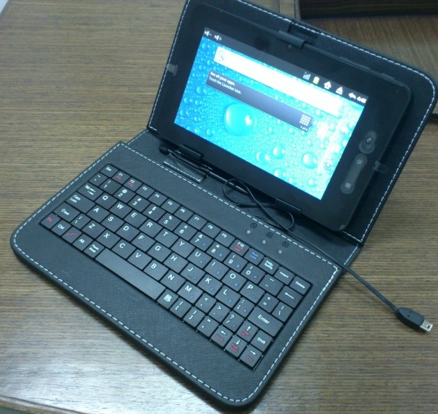 Custodia con tastiera USB per Tablet PC 8 pollici, leather case